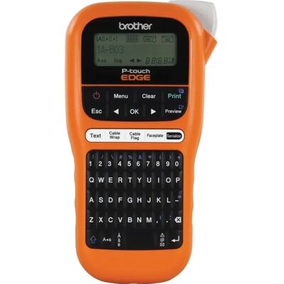 Brother PT-E110, QWERTY, HGe/TZe, Lämpösiirto, 180 x 180 DPI, 20 mm/s, Musta, Oranssi Brother PT-E110, QWERTY, HGe/TZe, Lämpösiirto, 180 x 180 DPI, 20 mm/s, Musta, Oranssi