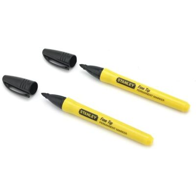 Stanley Marker Fine Tip musta 2kpl (47-316) Stanley Marker Fine Tip musta 2kpl (47-316)
