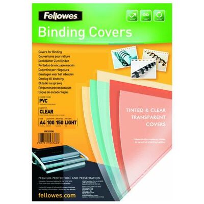 Superclear PVC - A4 (210 x 297 mm) - 150 micron - klar - 100 stk. PVC-indbindingsomslag - for Fellowes Galaxy 500, Galaxy Wire, Pulsar+ 30... Superclear PVC - A4 (210 x 297 mm) - 150 micron - klar - 100 stk. PVC-indbindingsomslag - for Fellowes Galaxy 500, Galaxy Wire, Pulsar+ 30...
