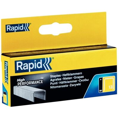 Rapid - Niitit - nro 13 - 8 mm - galvanoitu teräs - 2500 kpl:n pakkaus Rapid - Niitit - nro 13 - 8 mm - galvanoitu teräs - 2500 kpl:n pakkaus