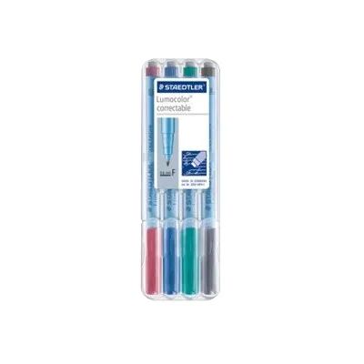 Staedtler Lumocolor correctable 305, 4 kpl, Vihreä, Musta, Sininen, Punainen, Musta, Sininen, Vihreä, Punainen, Polypropeeni (PP), Ohut/medium, 0,6 mm Staedtler Lumocolor correctable 305, 4 kpl, Vihreä, Musta, Sininen, Punainen, Musta, Sininen, Vihreä, Punainen, Polypropeeni (PP), Ohut/medium, 0,6 mm
