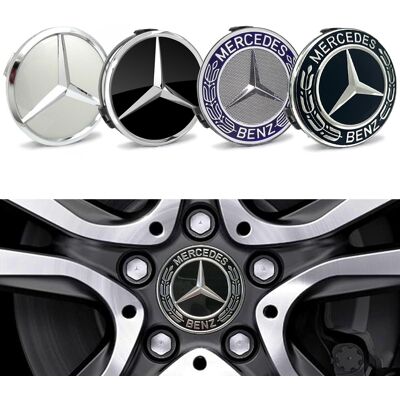 Mercedes-Benz - Centrumkåpor 75mm - Keskuskuppi - 4-pakkaus Mercedes-Benz - Centrumkåpor 75mm - Keskuskuppi - 4-pakkaus