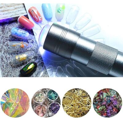 Led-taskulamppu + Leimasintyyny - Kynsikoristeet - UV/LED-lamppu Led-taskulamppu + Leimasintyyny - Kynsikoristeet - UV/LED-lamppu