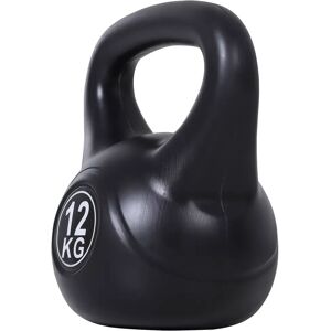 kahvakuula 12 kg, hiekalla täytetty paino aloittelijoille, musta kahvakuula 12 kg, hiekalla täytetty paino aloittelijoille, musta