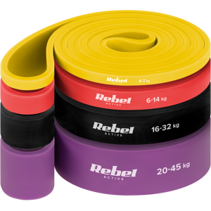 REBEL - ACTIVE POWER BAND - Latex - 208cm - Vastusnauhojen setti REBEL - ACTIVE POWER BAND - Latex - 208cm - Vastusnauhojen setti