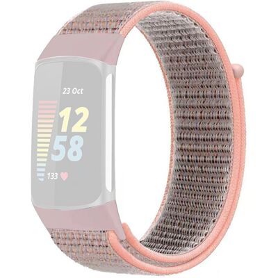 KALEBOL KLB-NLHH-001 Fitbit Charge 5 / 6 Nylon kellonauha silmukka kiinnitin ranteen hihna - Pinkki KALEBOL KLB-NLHH-001 Fitbit Charge 5 / 6 Nylon kellonauha silmukka kiinnitin ranteen hihna - Pinkki
