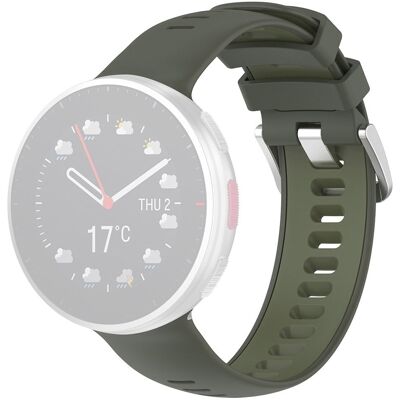 Polar Vantage V2 kaksivärinen silikonikellon hihna - Armeijan Vihreä Polar Vantage V2 kaksivärinen silikonikellon hihna - Armeijan Vihreä