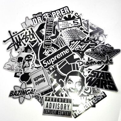 Otego 50kpl Metallipinnoitteet Vesitiivis Kannettava Skate Muoti Graffiti Otego 50kpl Metallipinnoitteet Vesitiivis Kannettava Skate Muoti Graffiti