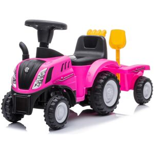 New Holland T7 Potkuauto perävaunu ja työkalut, vaaleanpunainen New Holland T7 Potkuauto perävaunu ja työkalut, vaaleanpunainen