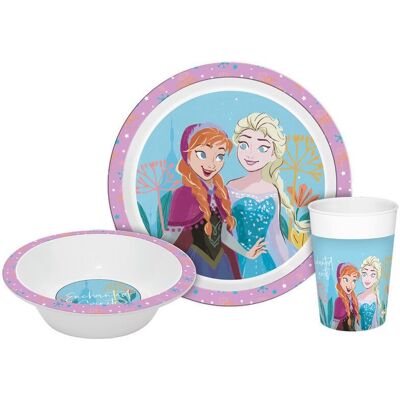 Disney Frozen Lumottu ruokailusetti, mikroplastisetti laatikossa Disney Frozen Lumottu ruokailusetti, mikroplastisetti laatikossa