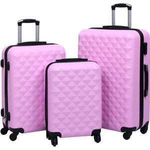 vidaXL Kovapintainen matkalaukkusetti 3 kpl pinkki ABS vidaXL Kovapintainen matkalaukkusetti 3 kpl pinkki ABS