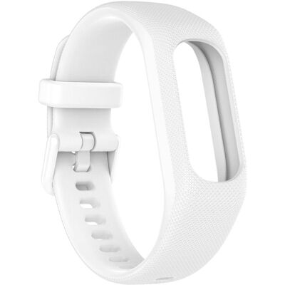 Garmin Vivosmart 5 teksturoitu silikonikellon hihna - Valkoinen Garmin Vivosmart 5 teksturoitu silikonikellon hihna - Valkoinen