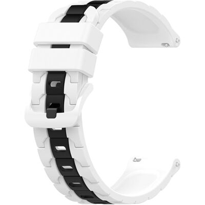Garmin Forerunner 255 / Vivoactive HR kaksivärinen silikonikellon hihna - Valkoinen / Musta Garmin Forerunner 255 / Vivoactive HR kaksivärinen silikonikellon hihna - Valkoinen / Musta