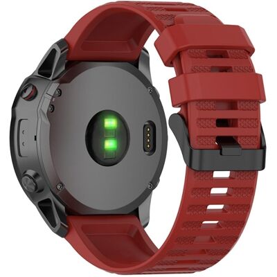 22mm Garmin Forerunner 945 / Fenix 6 / 5 silikonikellon hihna - Punainen 22mm Garmin Forerunner 945 / Fenix 6 / 5 silikonikellon hihna - Punainen