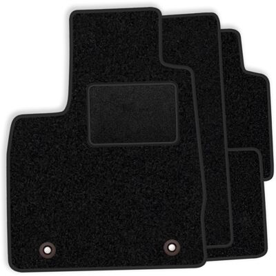 Velour-lattiamatot sopivat Peugeot 107 2005-2014 - mustat reunukset Velour-lattiamatot sopivat Peugeot 107 2005-2014 - mustat reunukset