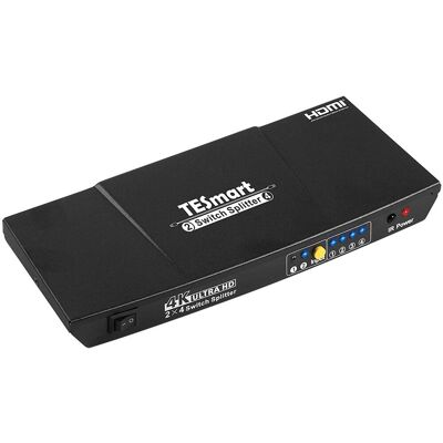NÖRDIC HDMI Switch 2xPC - 4x näyttöjä 4K30Hz UHD CEC 3D HDCP1.4 PC, PS5, Xbox ja kannettava tietokone NÖRDIC HDMI Switch 2xPC - 4x näyttöjä 4K30Hz UHD CEC 3D HDCP1.4 PC, PS5, Xbox ja kannettava tietokone