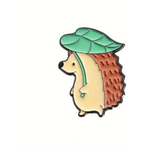 Rintaneula - Pinni - Siili lehtisateenvarjolla Rintaneula - Pinni - Siili lehtisateenvarjolla