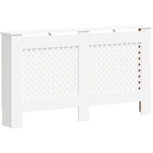 vidaXL Valkoinen MDF Lämmittimen suojus - Moderni muotoilu vidaXL Valkoinen MDF Lämmittimen suojus - Moderni muotoilu