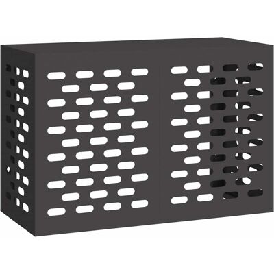 vidaXL Ilmastointilaitteen suoja Musta 90 x 40 x 60 cm Teräs vidaXL Ilmastointilaitteen suoja Musta 90 x 40 x 60 cm Teräs