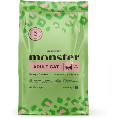 Monster Grain Free Adult Cat Turkey/Chicken Kissanruoka Monster Grain Free Adult Cat Turkey/Chicken Kissanruoka