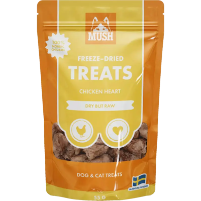 MUSH Treats Pakastetusti kuivattu kanalipää - Herkku koirille ja kissoille MUSH Treats Pakastetusti kuivattu kanalipää - Herkku koirille ja kissoille