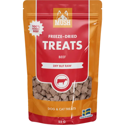 MUSH Treats Pakastettu kuivatettu naudanliha - 55 g MUSH Treats Pakastettu kuivatettu naudanliha - 55 g