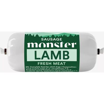 Monster Dog Sausage Lamb Lammas Makkara treenimakkara 400g Monster Dog Sausage Lamb Lammas Makkara treenimakkara 400g
