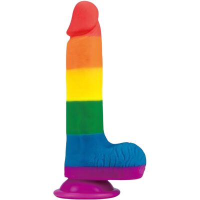 Lovetoy Prider - realistinen pallillinen dildo - 20cm - sateenkaari Lovetoy Prider - realistinen pallillinen dildo - 20cm - sateenkaari