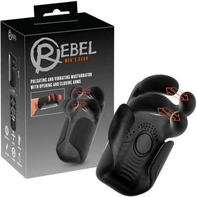 Rebel - sykkivä, värisevä masturbointilaite (musta) Rebel - sykkivä, värisevä masturbointilaite (musta)
