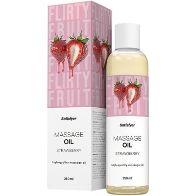 Satisfyer - maustettu hierontaöljy - mansikka (250 ml) Satisfyer - maustettu hierontaöljy - mansikka (250 ml)