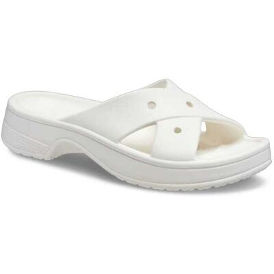 Crocs Classic Cross Strap sandaalit (naiset) - Chalk, 41-42 Crocs Classic Cross Strap sandaalit (naiset) - Chalk, 41-42