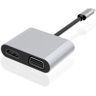 Shoppo Marte 2 in 1 Multifunctional USB-C / Type-C to HDMI+VGA HUB Docking Station