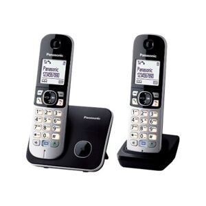 Panasonic KX-TG6812GB, DECT-puhelin, 120 entries, Soittajan tunnistus, Musta