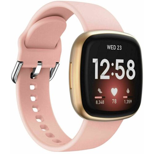 CaseOnline Sport Rannekoru Fitbit Sense - Vaalea pinkki