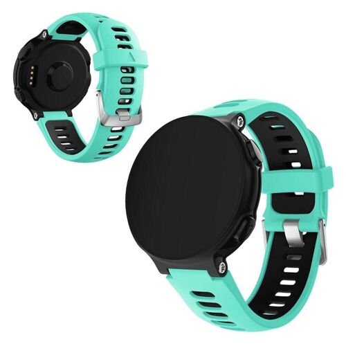 Generic Garmin Forerunner 735XT / 220 / 230 / 235 / 620 / 630 silicone watch band - Cyan / Black