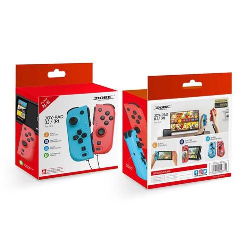 Tech of sweden Joy Pad -ohjaimet Nintendo Switch Red and Blue -peliin