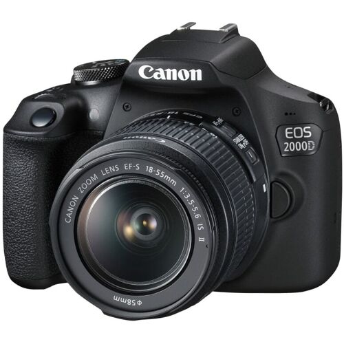 Canon EOS 2000D BK 18-55 IS II EU26 SLR-kamerapakkaus 24,1 MP CMOS 6000 x 4000 pikseliä Musta