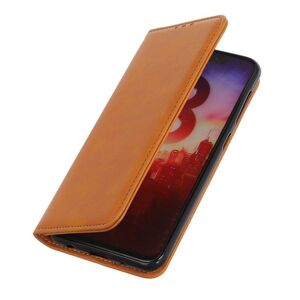 Generic Lompakko-Style Aitoa Nahkaa Läppäkotelo For Xiaomi Mi 10s - Ruskea