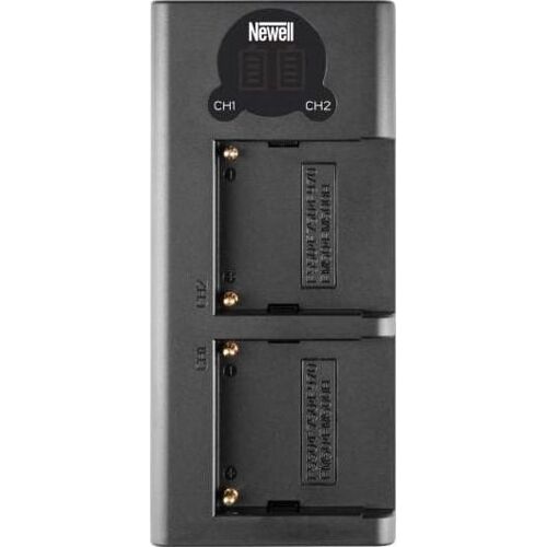 Newell Rubbermaid Newell DL-USB-C kaksikanavainen laturi NP-F550/770/970 akuille Newell DL-USB-C kaksikanavainen laturi NP-F550/770/970 akuille