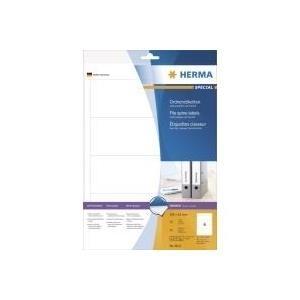 Herma Special - Pysyvät Itseliimautuvat Mattapintaiset Läpinäkymättömät Paperiarkistointitarrat - Valkoinen - 192 X 61 Mm 40 Tarraa (10 Arkkia X 4) (8
