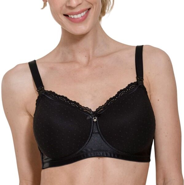 Abecita Mama Padded Maternity Soft Bra - Black  - Size: 142046 - Color: musta Abecita Mama Padded Maternity Soft Bra - Black  - Size: 142046 - Color: musta