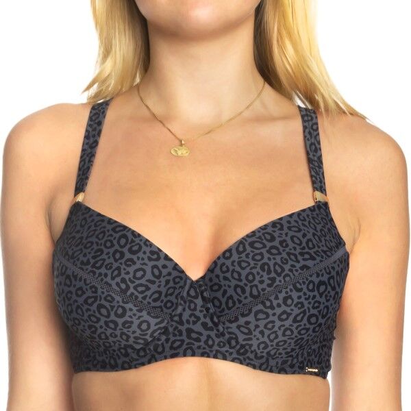 Panos Emporio Panthera Calypso Bikini Bra - Black/Grey * Kampanja *  - Color: musta/harm Panos Emporio Panthera Calypso Bikini Bra - Black/Grey * Kampanja *  - Color: musta/harm