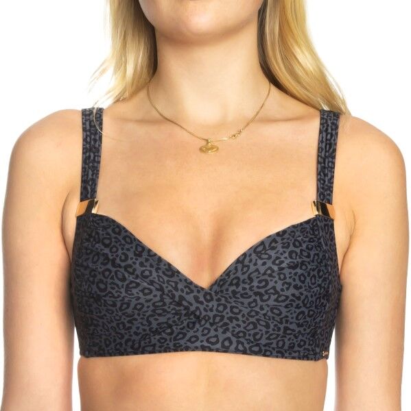 Panos Emporio Panthera Medea Bikini Top - Black/Grey * Kampanja *  - Size: 20116 - Color: musta/harm