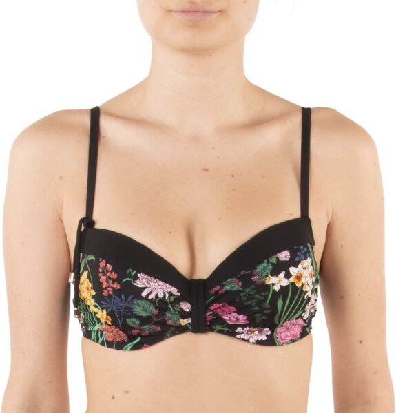 Chantelle Flowers Memory Foam Padded Bikini Bra - Black floral  - Size: C18H50 - Color: Musta kukallinen Chantelle Flowers Memory Foam Padded Bikini Bra - Black floral  - Size: C18H50 - Color: Musta kukallinen