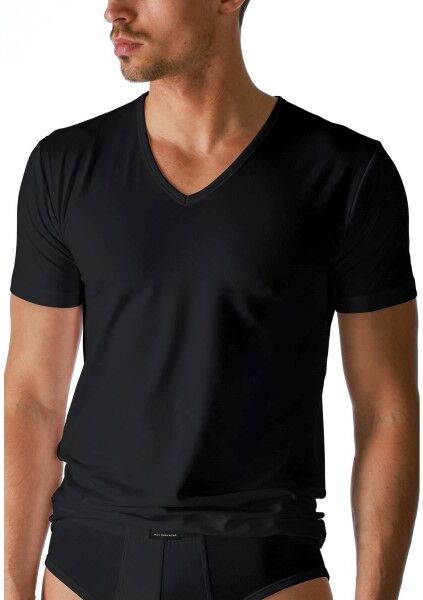 Mey Dry Cotton V-Neck Shirt - Black  - Size: 46007 - Color: musta Mey Dry Cotton V-Neck Shirt - Black  - Size: 46007 - Color: musta