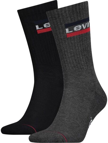 Levis 2 pakkaus Sport Regular Cut Sock - Black/Grey * Kampanja *  - Size: 902012001 - Color: musta/harm Levis 2 pakkaus Sport Regular Cut Sock - Black/Grey * Kampanja *  - Size: 902012001 - Color: musta/harm