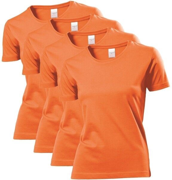 Stedman 4 pakkaus Classic Women T-shirt - Orange * Kampanja *  - Size: ST2600 - Color: oranssi Stedman 4 pakkaus Classic Women T-shirt - Orange * Kampanja *  - Size: ST2600 - Color: oranssi