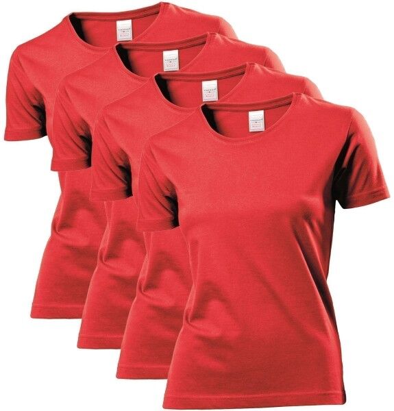 Stedman 4 pakkaus Classic Women T-shirt - Red * Kampanja *  - Size: ST2600 - Color: punainen Stedman 4 pakkaus Classic Women T-shirt - Red * Kampanja *  - Size: ST2600 - Color: punainen