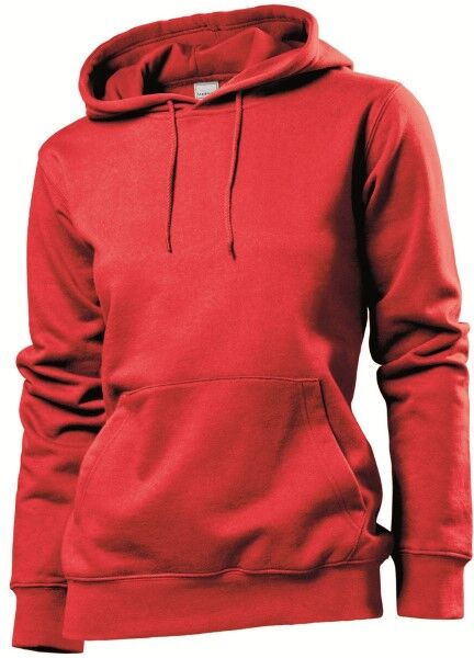 Stedman Sweatshirt Hooded Women - Red  - Size: ST4110 - Color: punainen Stedman Sweatshirt Hooded Women - Red  - Size: ST4110 - Color: punainen