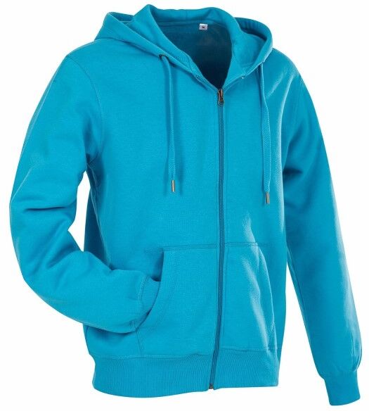 Stedman Active Hooded Sweatjacket For Men - Blue  - Size: ST5610 - Color: sininen Stedman Active Hooded Sweatjacket For Men - Blue  - Size: ST5610 - Color: sininen